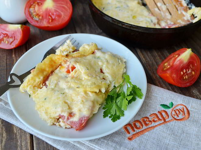 Рецепт омлета с помидорами