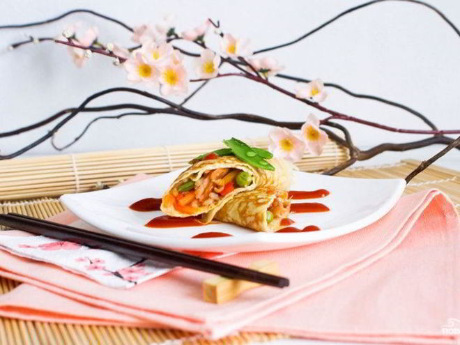 Рецепт омлета с рисом по-японски