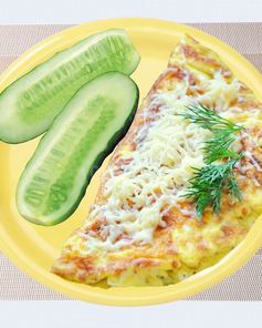 Омлет с сыром в микроволновке