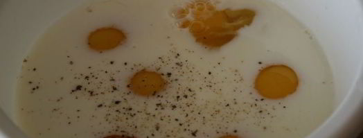 омлет с ветчиной и зеленым луком. Шаг 3