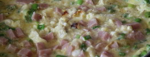 омлет с ветчиной и зеленым луком. Шаг 6