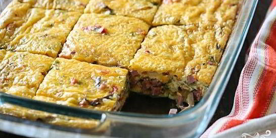 Омлет с ветчиной в духовке