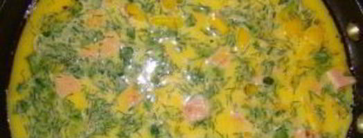 омлет с ветчиной. Шаг 4