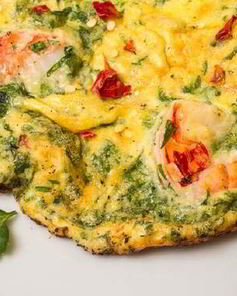 Омлет с зеленью и крабовым мясом