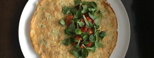 омлет со шпинатом и помидорами черри. Шаг 8