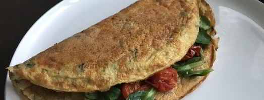 омлет со шпинатом и помидорами черри. Шаг 9