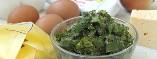 омлет со шпинатом и сыром. Шаг 2