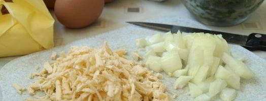 омлет со шпинатом и сыром. Шаг 3