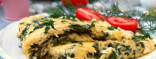 омлет со шпинатом и сыром. Шаг 10