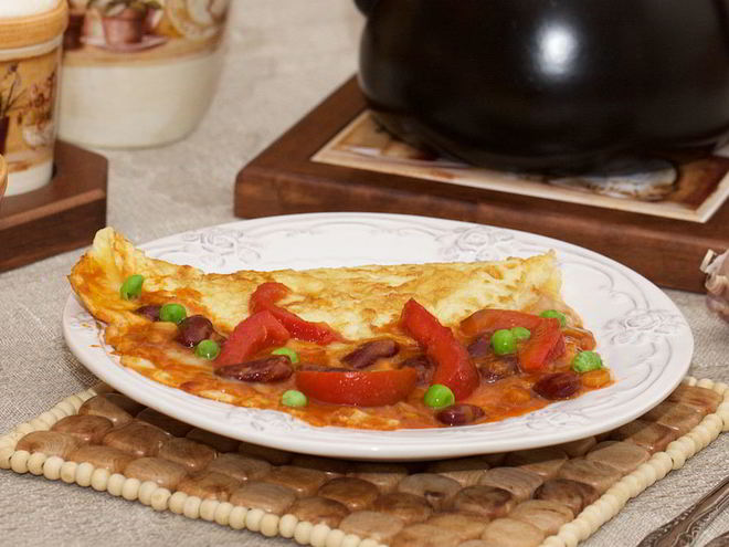 Рецепт омлета в мексиканском стиле