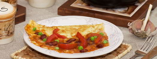 омлет в мексиканском стиле. Шаг 6