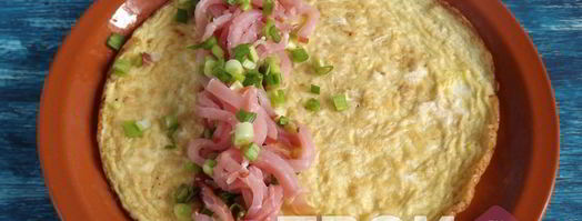 сырный омлет с ветчиной. Шаг 9