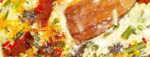 сырный омлет со стручковой фасолью. Шаг 3