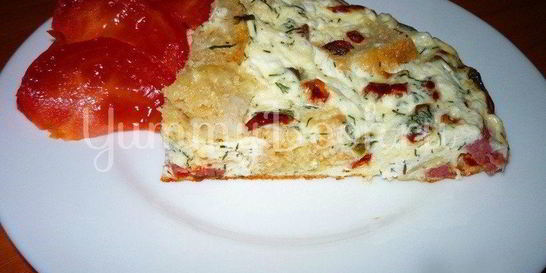 Сытный омлет из мультиварки