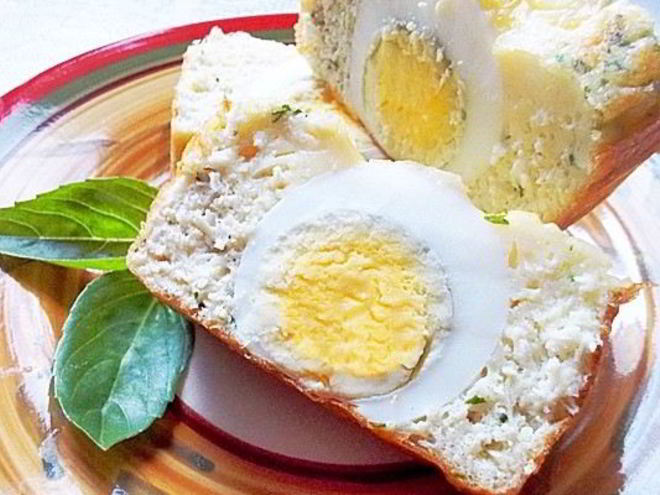 Рецепт запеченного омлета мишна с куриным мясом