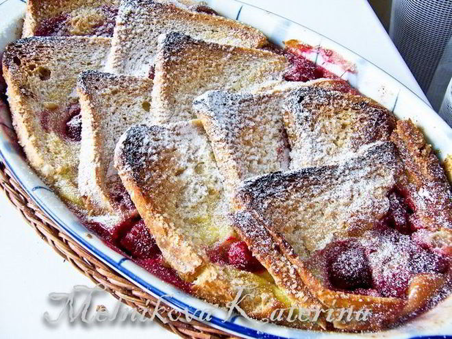 Рецепт запеченного омлета с ягодами