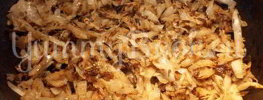 жаренный омлет с капустой. Шаг 3