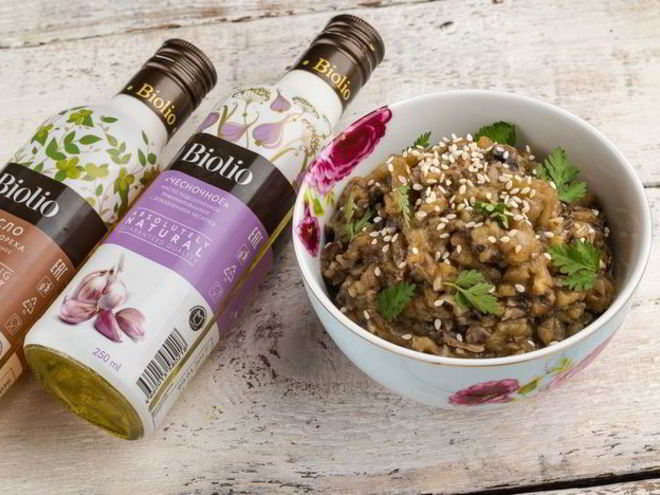 Рецепт баклажанового паштета с грибами