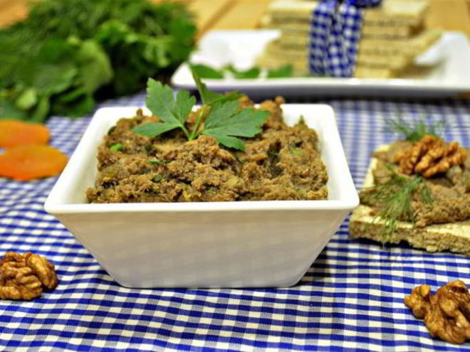 Рецепт паштета из чечевицы с курагой