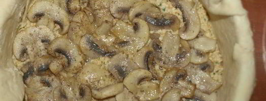 паштет из индейки с грибами, запеченный в хлебной корочке. Шаг 8