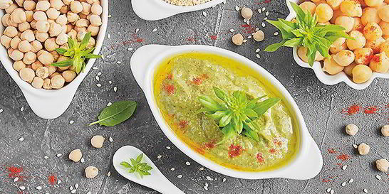 Паштет из нута со шпинатом