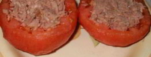 помидор, фаршированный тунцом. Шаг 4