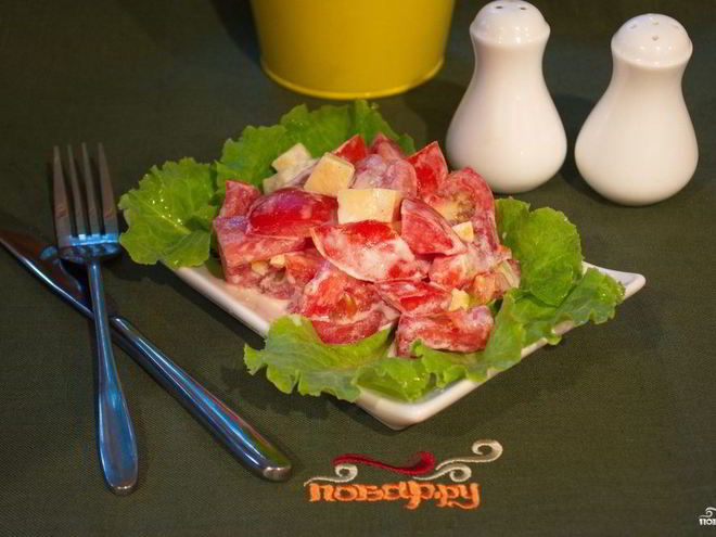 Рецепт помидоров с сыром