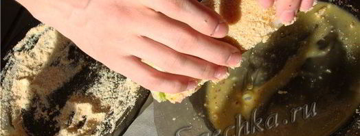 горячие роллы сяке харумаки. Шаг 4