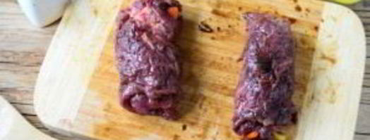 мясные роллы, фаршированные овощами. Шаг 9