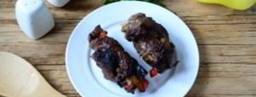 мясные роллы, фаршированные овощами. Шаг 10