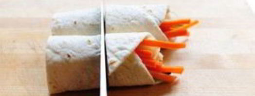 овощные роллы из лепешек тортильяс. Шаг 6