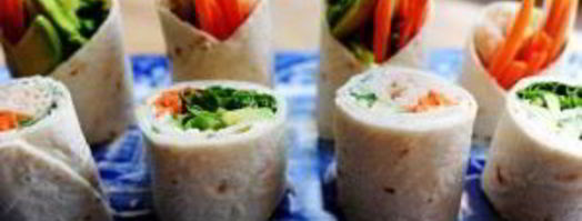 овощные роллы из лепешек тортильяс. Шаг 7