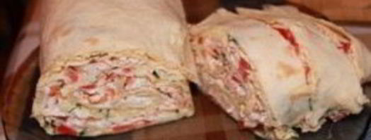 роллы из лаваша с крабовыми палочками. Шаг 7