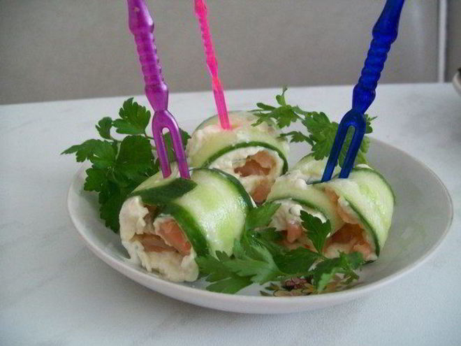 Рецепт роллов из огурцов