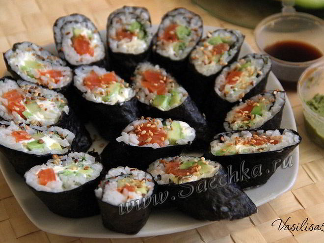 Рецепт роллов с авокадо и сливочным сыром