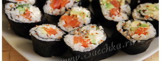 роллы с авокадо и сливочным сыром. Шаг 5