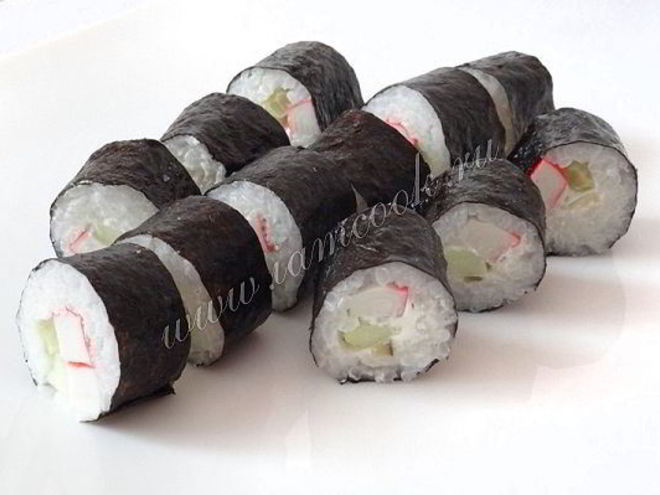 Рецепт роллов с крабовыми палочками