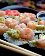 Роллы с креветкой