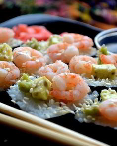 Роллы с креветкой