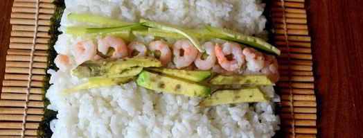 роллы с креветкой. Шаг 8