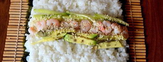 роллы с креветкой. Шаг 9