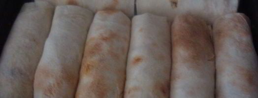 роллы с сосисками и картофельным пюре. Шаг 5