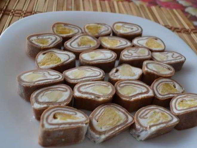 Рецепт сладкого ролла с фруктами