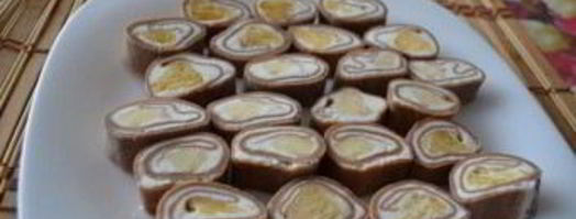 сладкий ролл с фруктами. Шаг 7