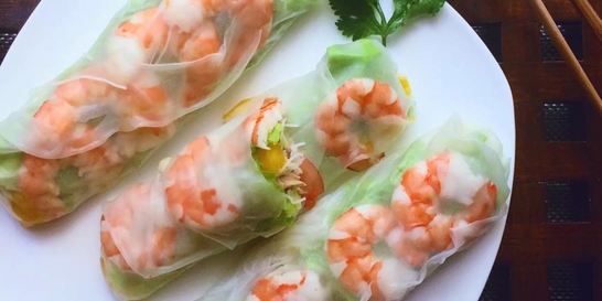 Спринг-роллы с креветками
