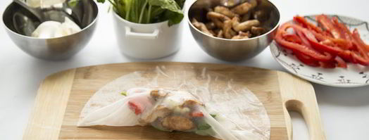 спринг-роллы с курицей. Шаг 12