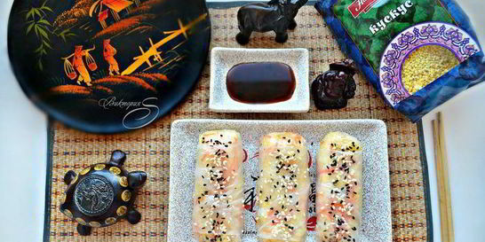 Спринг-роллы с кускусом и овощами