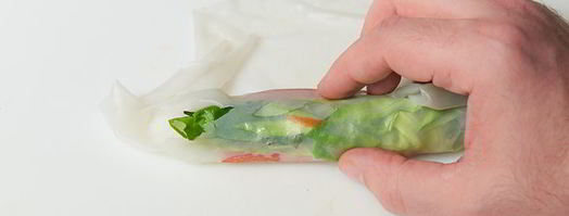 спринг-роллы с овощами и соусом. Шаг 13