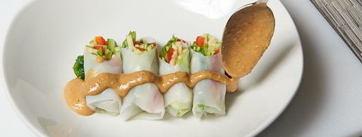 спринг-роллы с овощами и соусом. Шаг 16