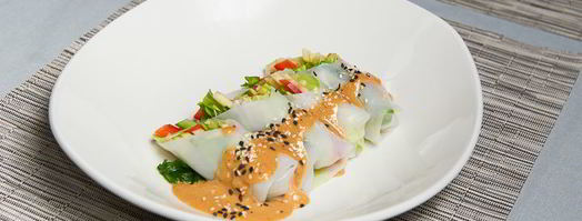 спринг-роллы с овощами и соусом. Шаг 18